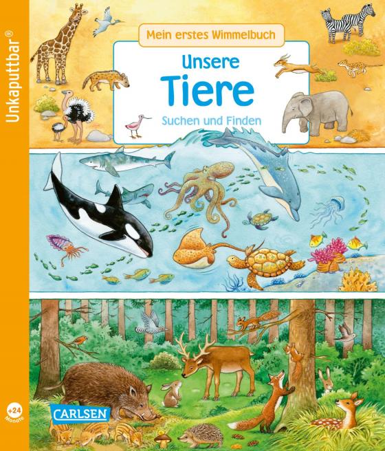 Cover-Bild Unkaputtbar: Mein erstes Wimmelbuch: Unsere Tiere