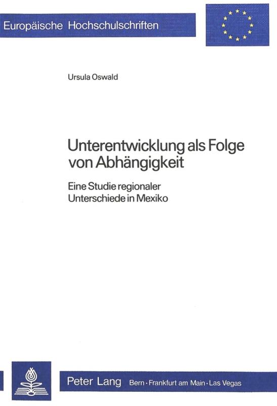 Cover-Bild Unterentwicklung als Folge von Abhängigkeit