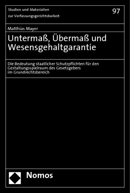 Cover-Bild Untermaß, Übermaß und Wesensgehaltgarantie