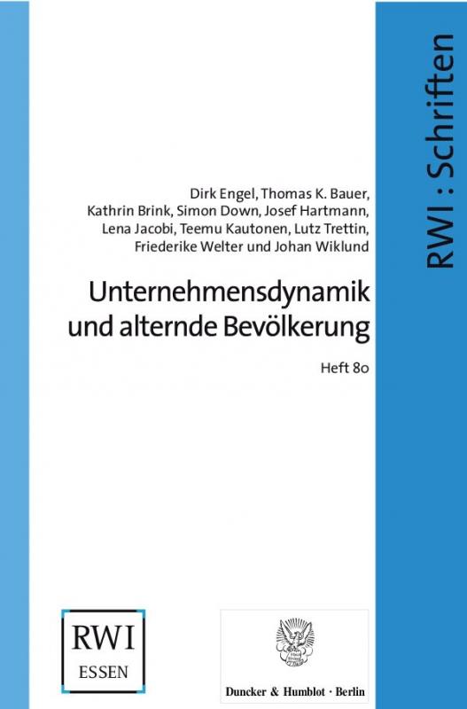 Cover-Bild Unternehmensdynamik und alternde Bevölkerung.
