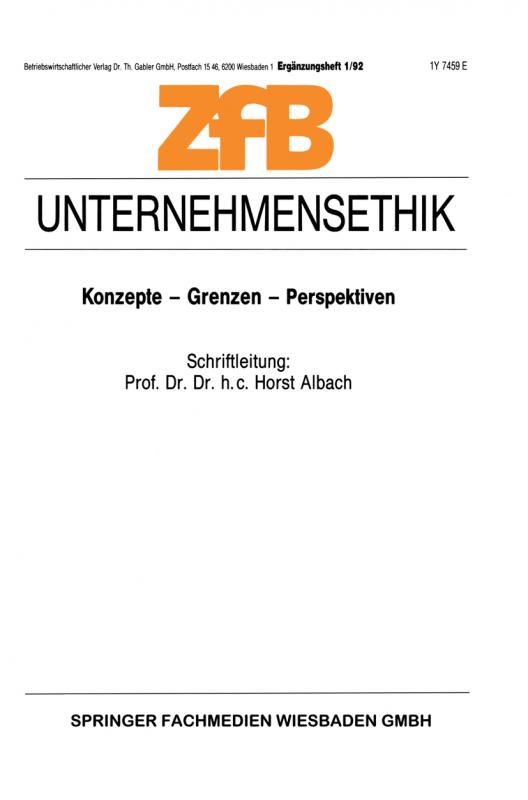 Cover-Bild Unternehmensethik