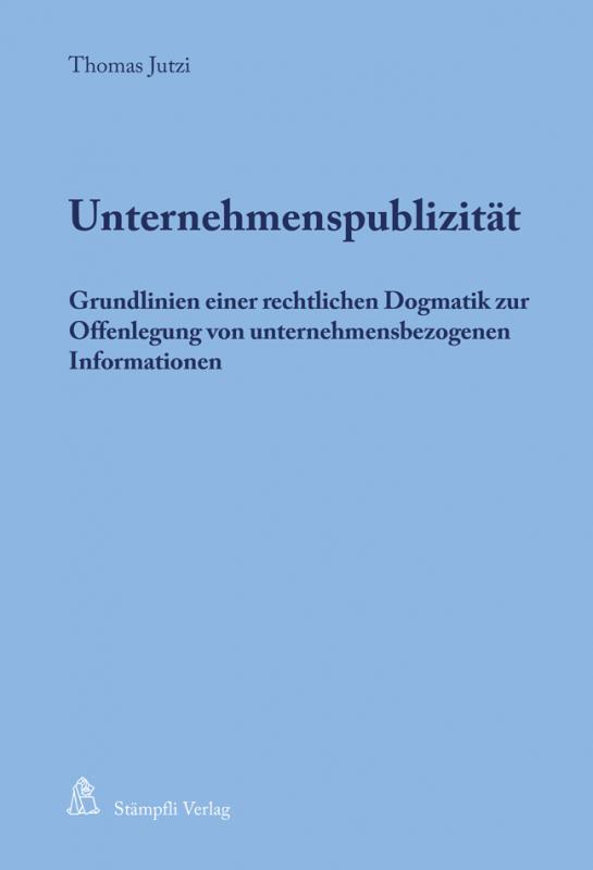 Cover-Bild Unternehmenspublizität