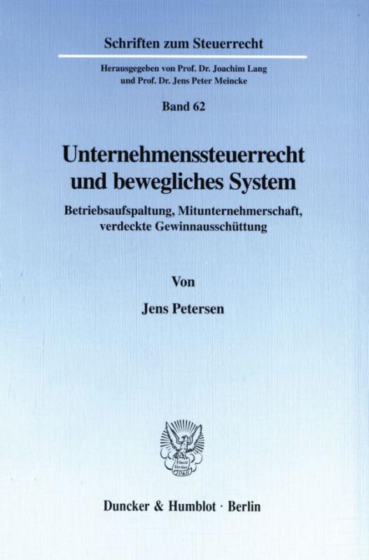 Cover-Bild Unternehmenssteuerrecht und bewegliches System.