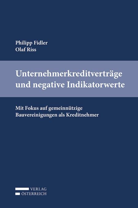 Cover-Bild Unternehmerkreditverträge und negative Indikatorwerte