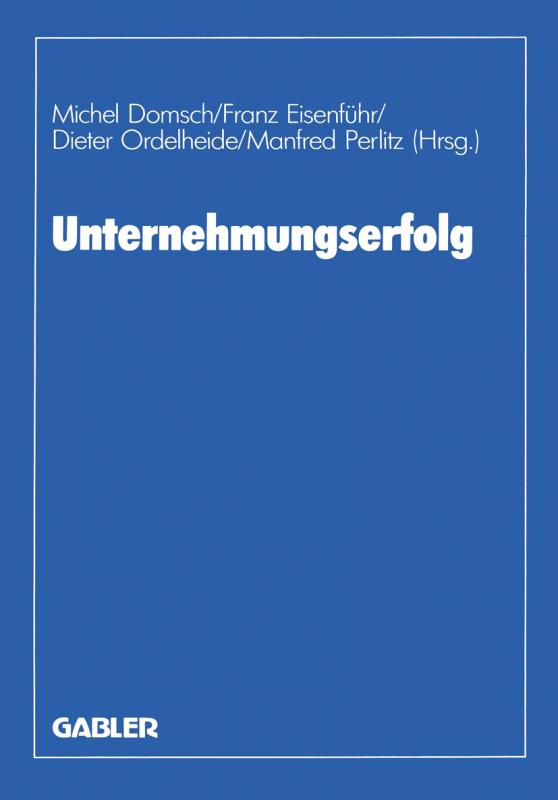 Cover-Bild Unternehmungserfolg