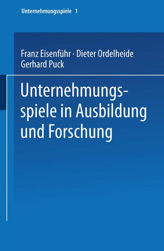 Cover-Bild Unternehmungsspiele in Ausbildung und Forschung