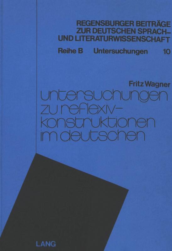 Cover-Bild Untersuchungen zu Reflexivkonstruktionen im Deutschen