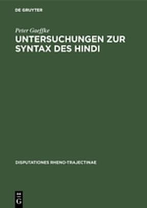 Cover-Bild Untersuchungen zur Syntax des Hindi