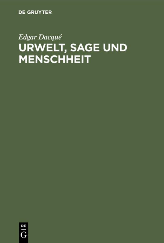 Cover-Bild Urwelt, Sage und Menschheit