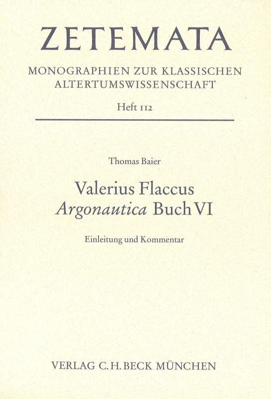Cover-Bild Valerius Flaccus Argonautica Buch VI