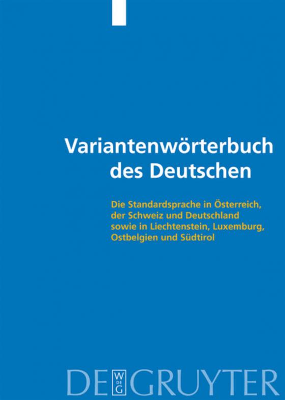 Cover-Bild Variantenwörterbuch des Deutschen