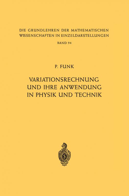 Cover-Bild Variationsrechnung und Ihre Anwendung in Physik und Technik