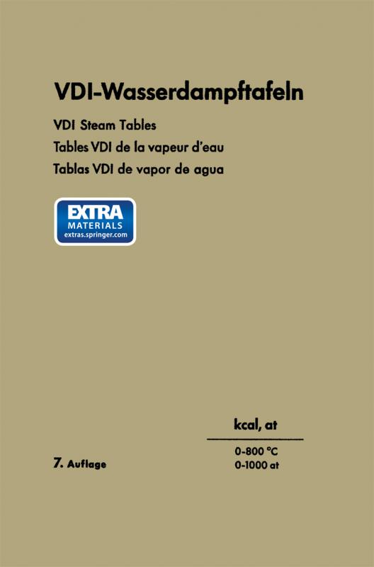 Cover-Bild VDI-Wasserdampftafeln / VDI Steam Tables / Tables VDI de la vapeur d’eau / Tablas VDI de vapor de agua