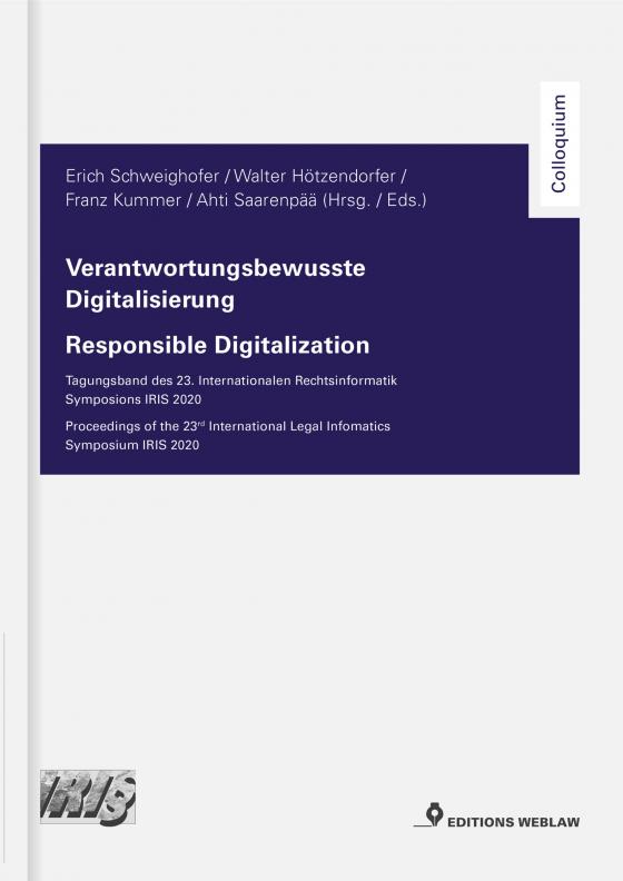 Cover-Bild Verantwortungsbewusste Digitalisierung / Responsible Digitalization