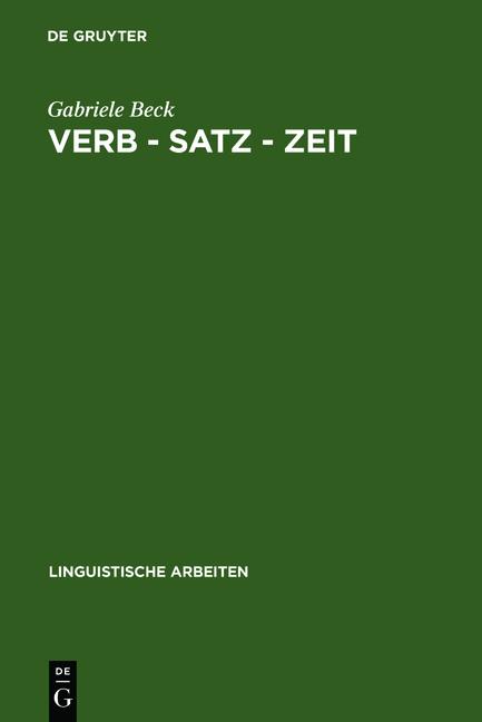 Cover-Bild Verb – Satz – Zeit