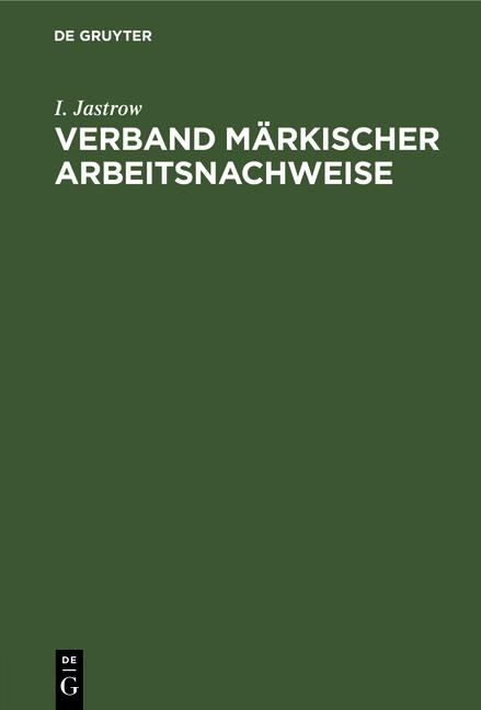 Cover-Bild Verband märkischer Arbeitsnachweise