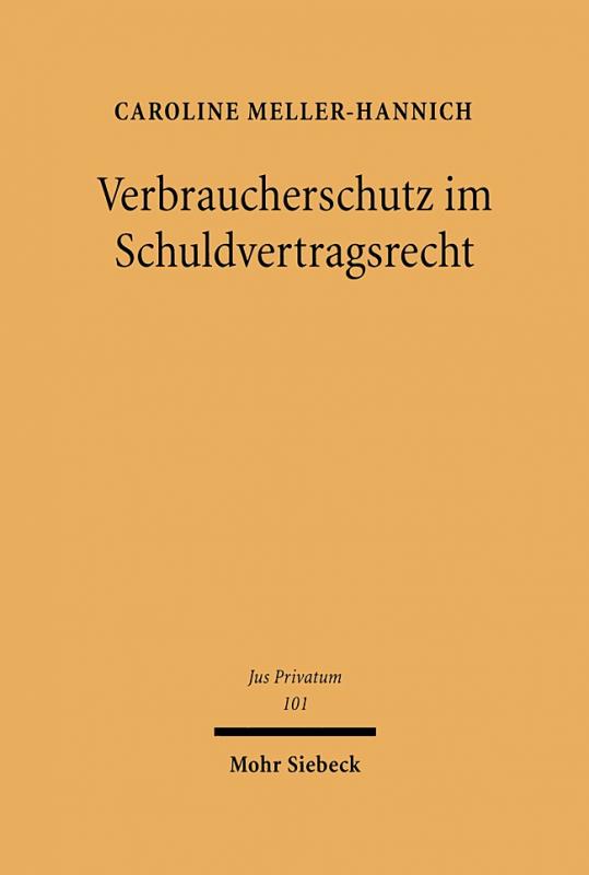 Cover-Bild Verbraucherschutz im Schuldvertragsrecht