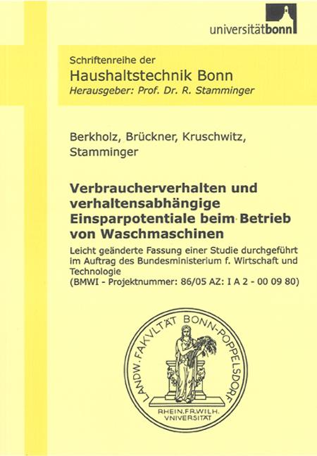 Cover-Bild Verbraucherverhalten und verhaltensabhängige Einsparpotentiale beim Betrieb von Waschmaschinen