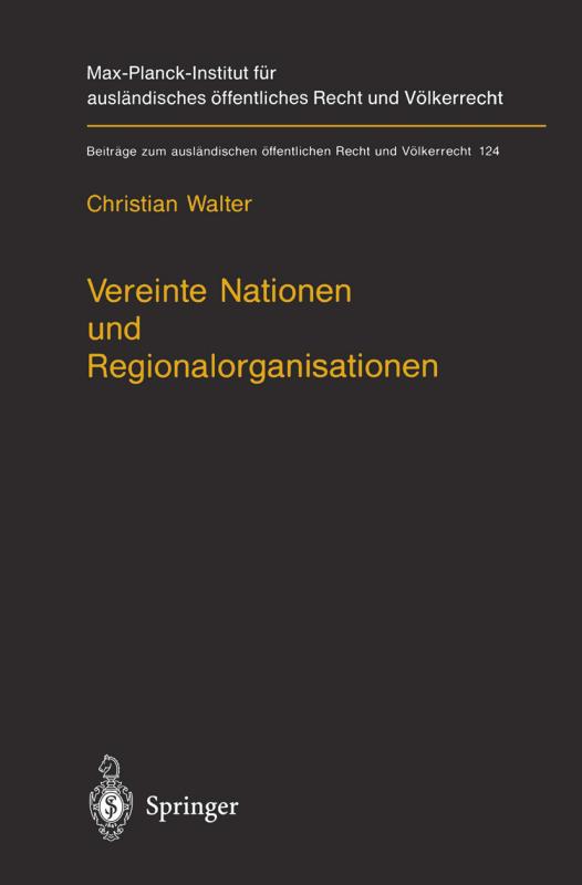 Cover-Bild Vereinte Nationen und Regionalorganisationen