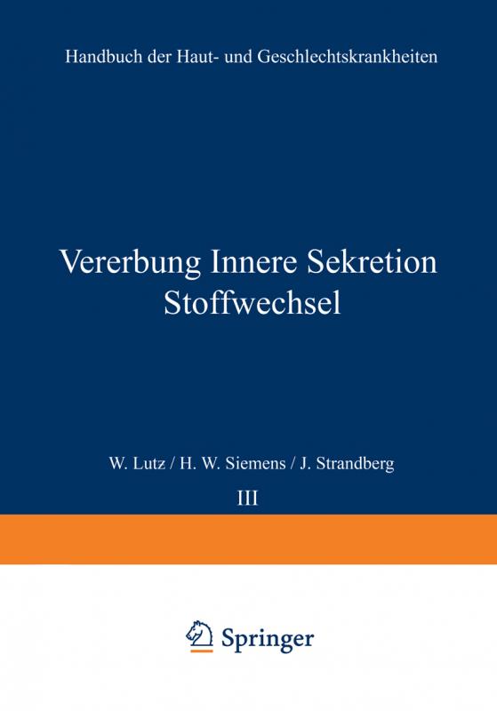 Cover-Bild Vererbung Innere Sekretion Stoffwechsel