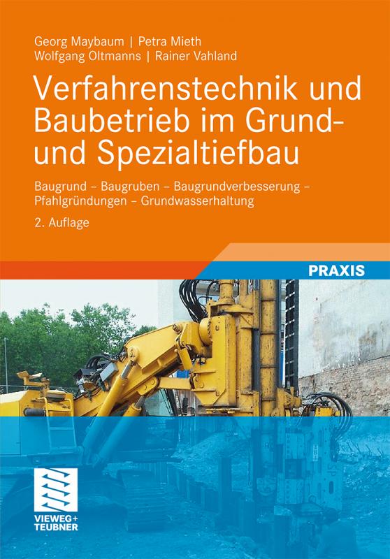 Cover-Bild Verfahrenstechnik und Baubetrieb im Grund- und Spezialtiefbau