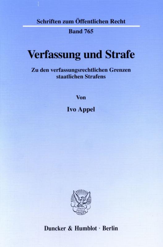 Cover-Bild Verfassung und Strafe.