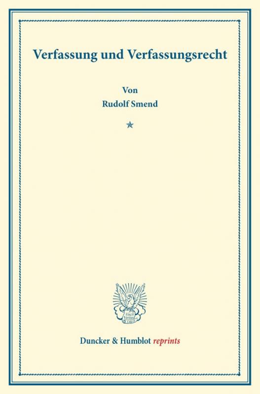 Cover-Bild Verfassung und Verfassungsrecht.