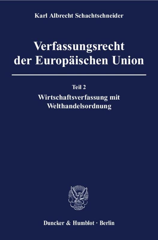 Cover-Bild Verfassungsrecht der Europäischen Union.