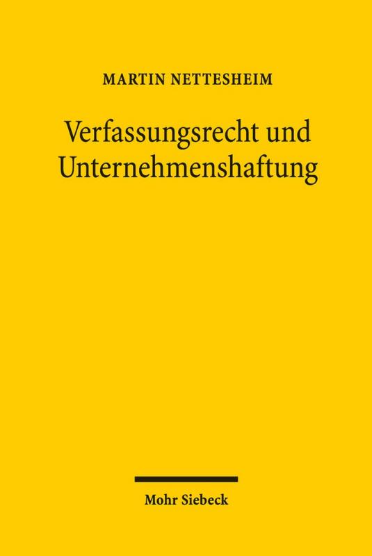 Cover-Bild Verfassungsrecht und Unternehmenshaftung