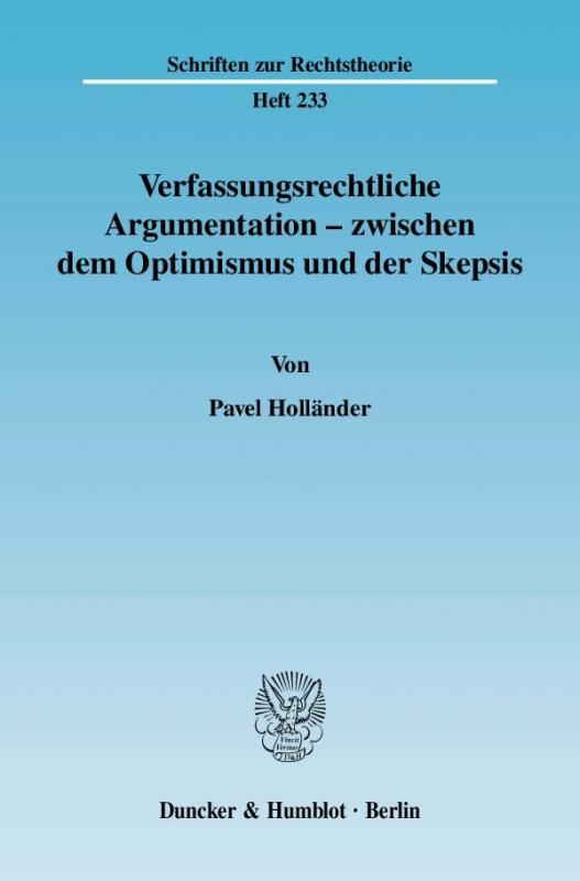 Cover-Bild Verfassungsrechtliche Argumentation - zwischen dem Optimismus und der Skepsis.