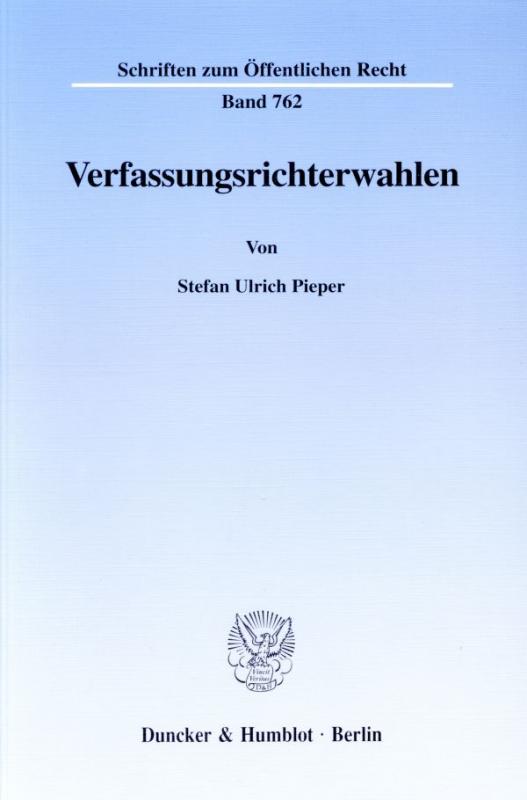 Cover-Bild Verfassungsrichterwahlen.