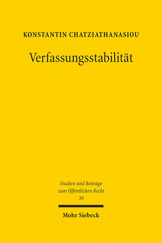 Cover-Bild Verfassungsstabilität