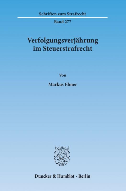 Cover-Bild Verfolgungsverjährung im Steuerstrafrecht.