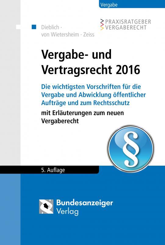 Cover-Bild Vergabe- und Vertragsrecht 2016