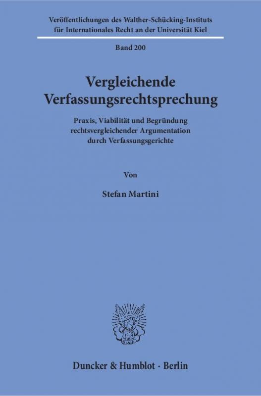 Cover-Bild Vergleichende Verfassungsrechtsprechung.