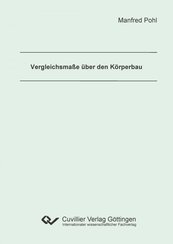 Cover-Bild Vergleichsmaße über den Körperbau