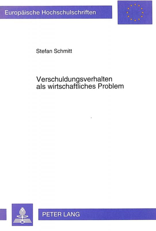 Cover-Bild Verschuldungsverhalten als wirtschaftliches Problem