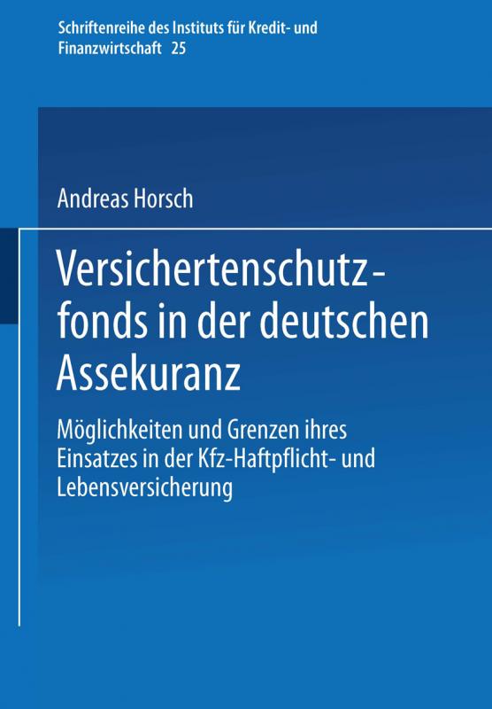 Cover-Bild Versichertenschutzfonds in der deutschen Assekuranz