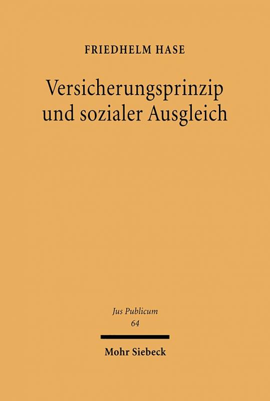 Cover-Bild Versicherungsprinzip und sozialer Ausgleich