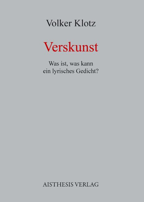 Cover-Bild Verskunst