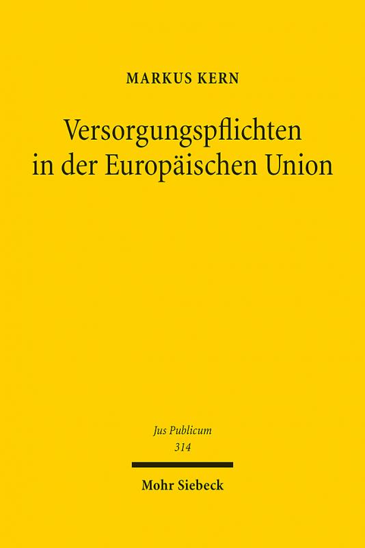 Cover-Bild Versorgungspflichten in der Europäischen Union