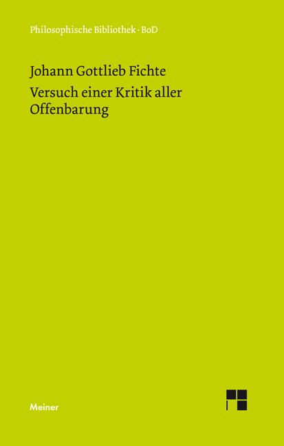 Cover-Bild Versuch einer Kritik aller Offenbarung (1792)