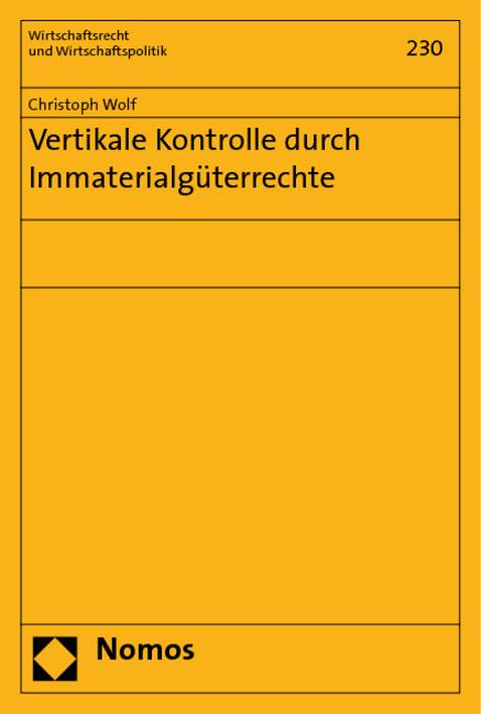 Cover-Bild Vertikale Kontrolle durch Immaterialgüterrechte