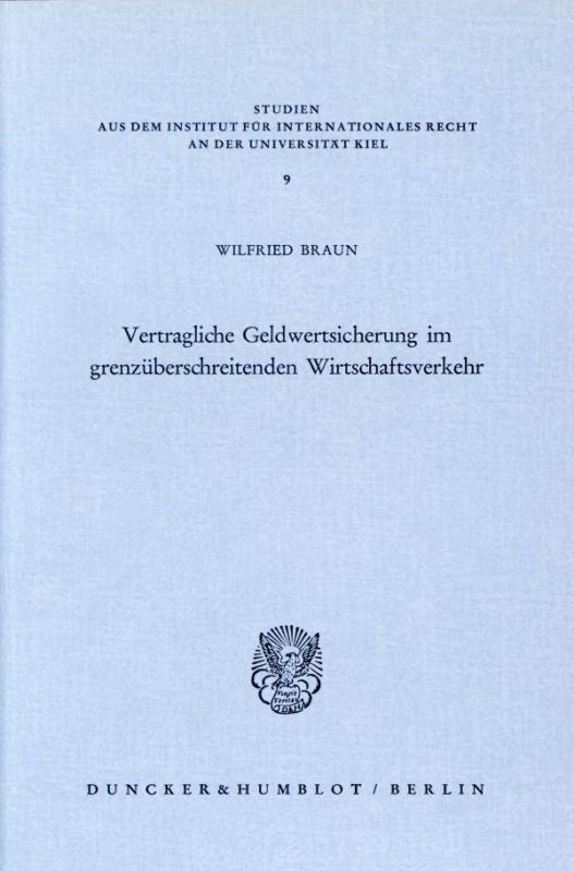 Cover-Bild Vertragliche Geldwertsicherung im grenzüberschreitenden Wirtschaftsverkehr.