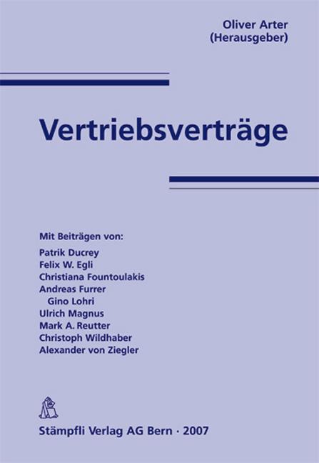 Cover-Bild Vertriebsverträge