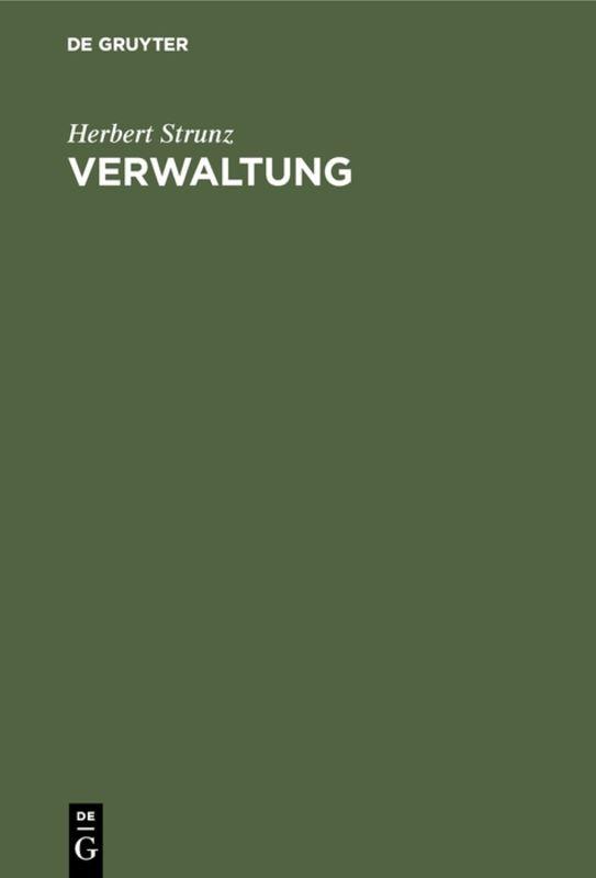 Cover-Bild Verwaltung