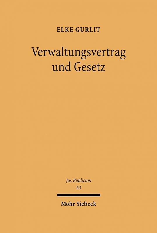 Cover-Bild Verwaltungsvertrag und Gesetz