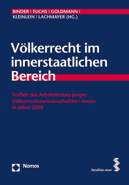 Cover-Bild Völkerrecht im innerstaatlichen Bereich