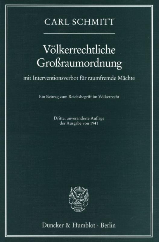Cover-Bild Völkerrechtliche Großraumordnung