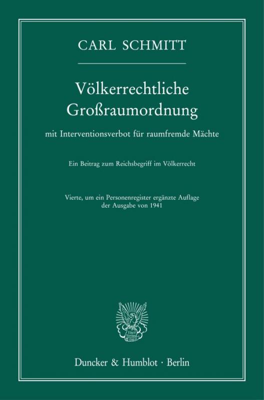 Cover-Bild Völkerrechtliche Großraumordnung